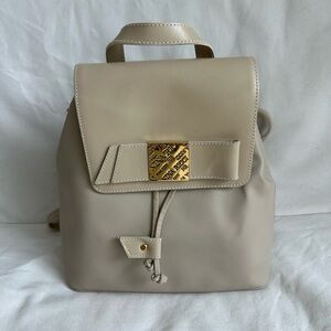Nina Ricci Taupe and Gold Backpack
